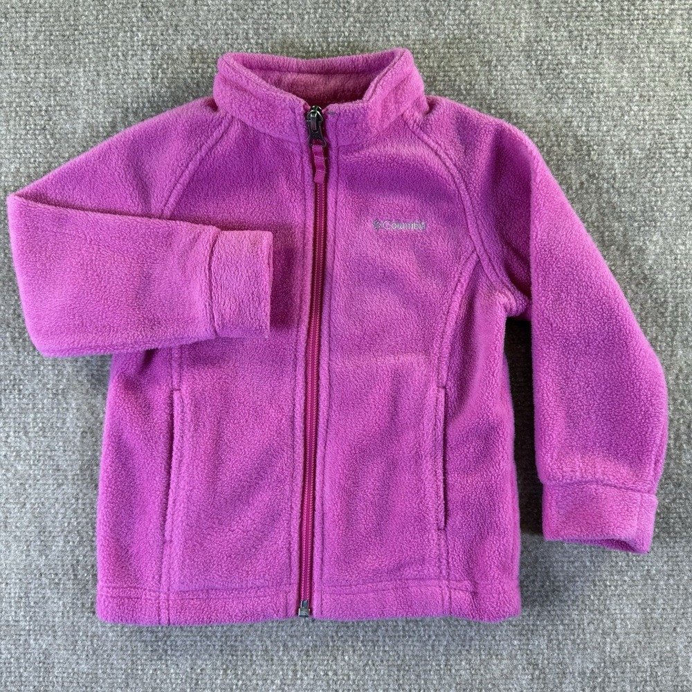 Columbia Infant/Toddler Girls Benton Springs Full Zip Pink Fleece Jacket 18-24 M - Picture 2 of 11